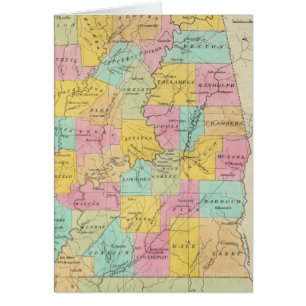 Carte de l'État de l'Alabama