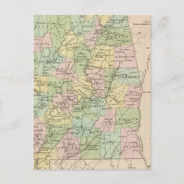 Carte de l'état de l'Alabama 2 (Devant)