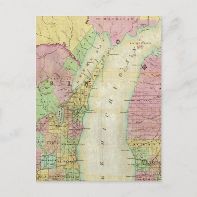 Carte de l'État du Michigan (Devant)