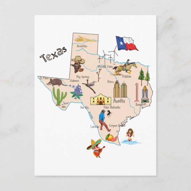 Carte de l'État du Texas (Devant)