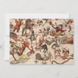 Carte de l'étoile de la constellation vintage par 