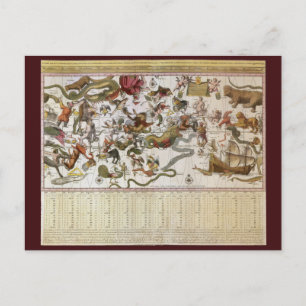 Carte de l'étoile de la constellation vintage par