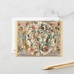 Carte de l'étoile zodiaque céleste du ciel de la c