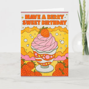 Carte de lettrepresse d'anniversaire Berry Sweet