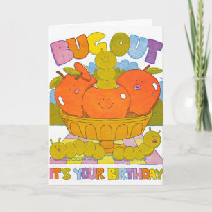 Carte de lettrepresse d'anniversaire Bug Out