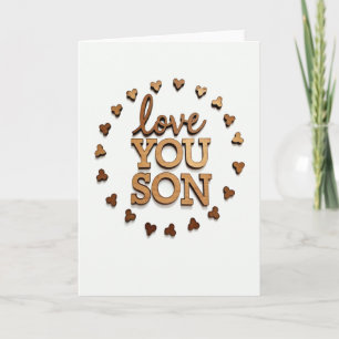Carte de lettres en bois « Je t'aime fils »