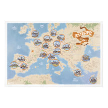 Carte de l'Europe carte picturale - Photo Élargiss