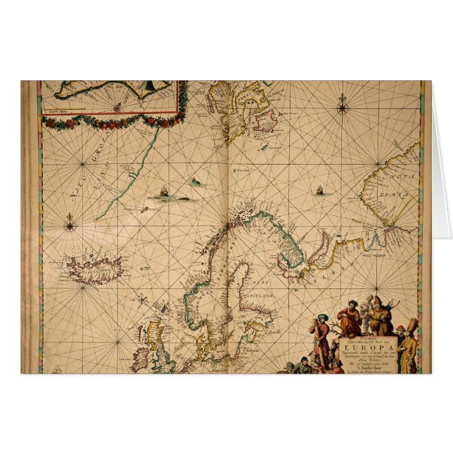 Carte de l'Europe du Nord (Devant horizontal)