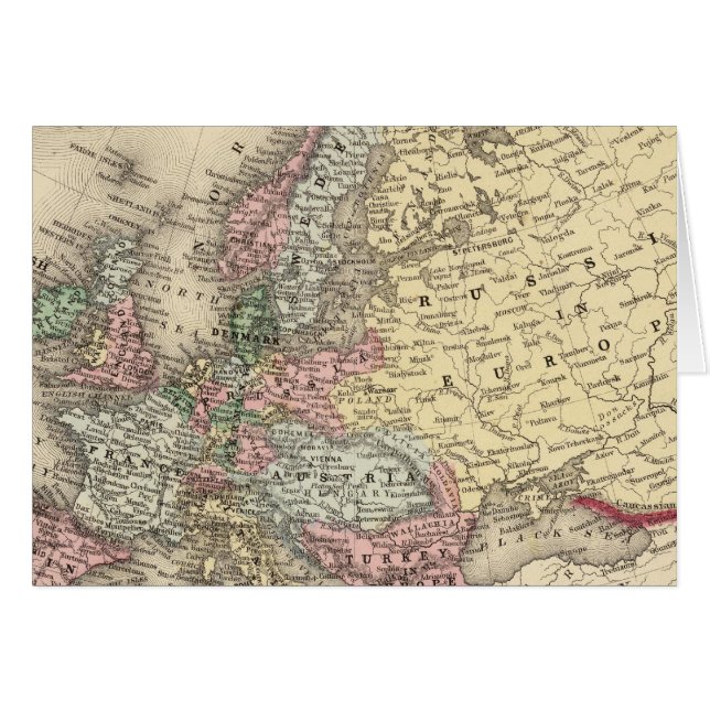 Carte de l'Europe par Mitchell (Devant horizontal)