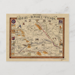 Carte de l'histoire et de la romance du Wyoming