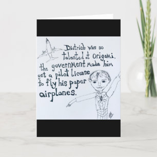 Carte de licence de pilote d'avion papier Origami