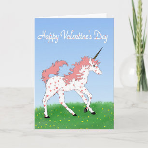 Carte de licorne de Valentine