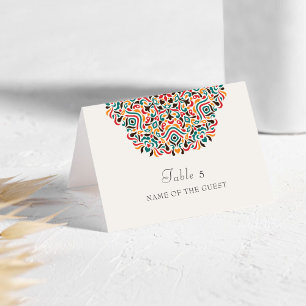 Carte de lieu de mariage avec accent botanique eth
