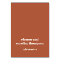 Carte de lieu de mariage personnalisée Gras Rust F