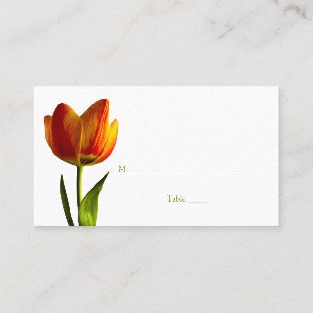 Carte de lieu d'occasion spéciale Tulip ou carte d (Devant)