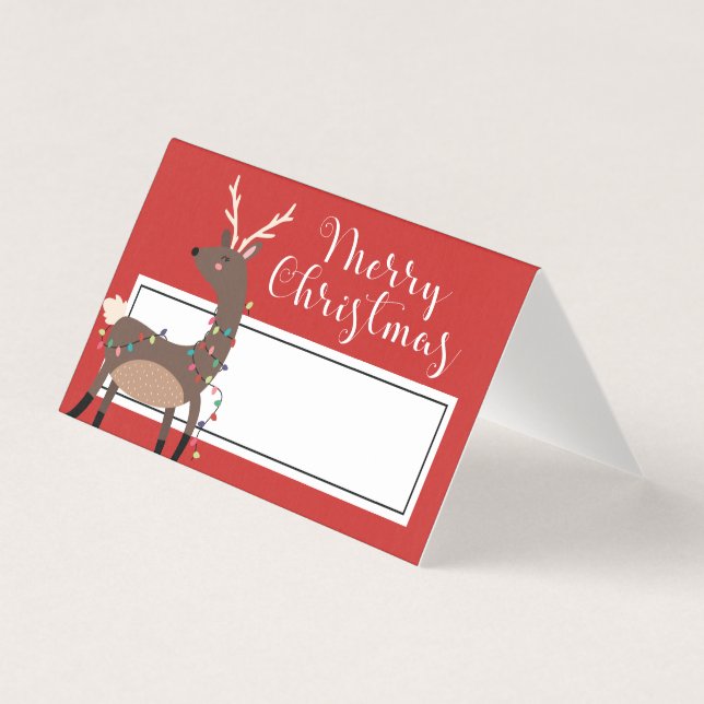 Carte de lieu du dîner de Noël | Joyeux Noël (Front)
