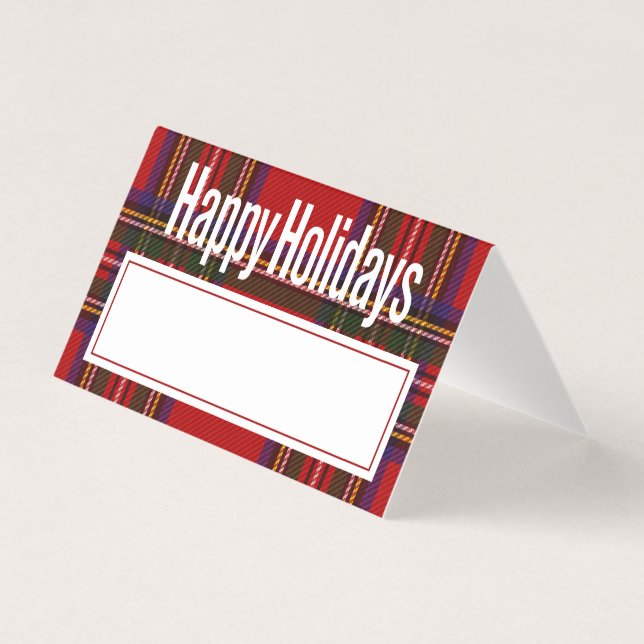 Carte de lieu du dîner de Noël | Plaid vacances (Front)