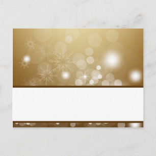 Carte de lieu écrite Blur de cuivre de Noël