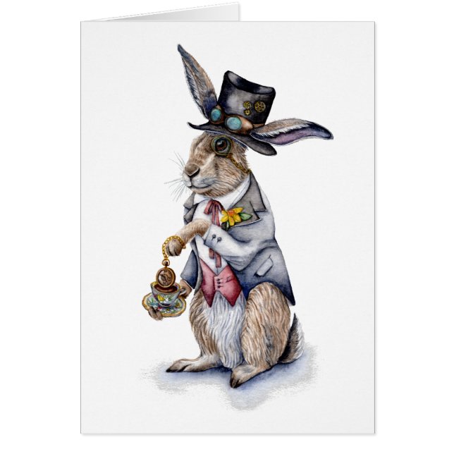 Carte de lièvre Steampunk March (Devant)