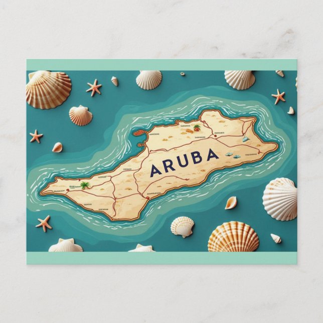 Carte de l'île d'Aruba (Devant)