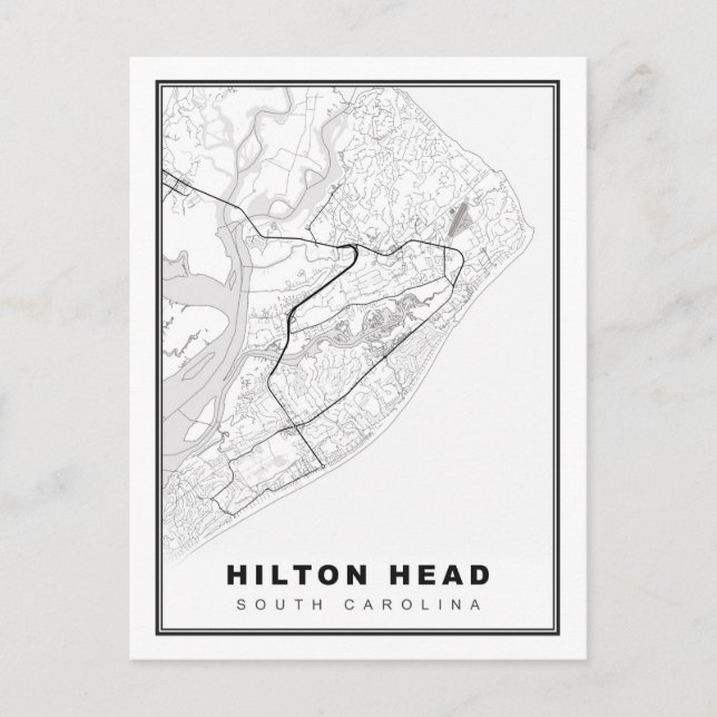 Carte de l'île de Hilton Head (Devant)