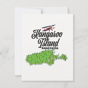 Carte de l'île de Kangaroo Australie