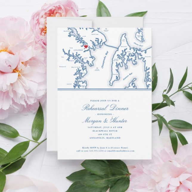 Carte de l'île de Kent Annapolis Dîner de répétiti (Créateur téléchargé)