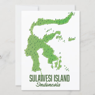 Carte de l'île de Sulawesi Indonésie