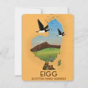 Carte de l'île d'Eigg dans les Hébrides intérieure