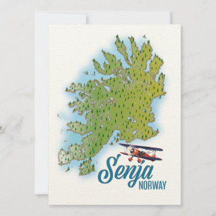 Carte de l'île Senja en Norvège