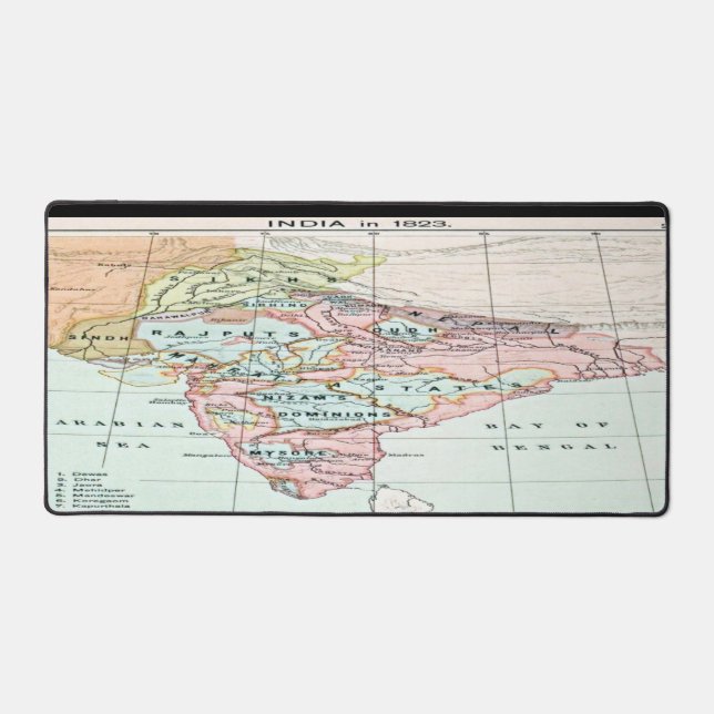 "Carte de l'Inde de 1852" (Recto)