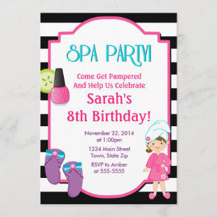 Carte de l'invitation 5x7 d'anniversaire de partie