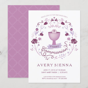 Carte de l'invitation de la première de sainte