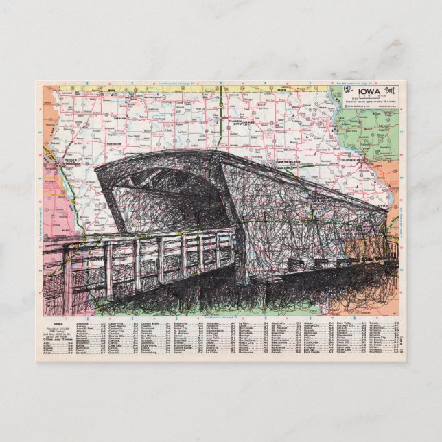 Carte de l'Iowa (Devant)