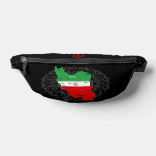 Carte de l'Iran avec drapeau et emblème