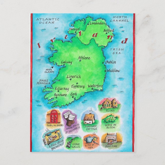 Carte de l'Irlande (Devant)