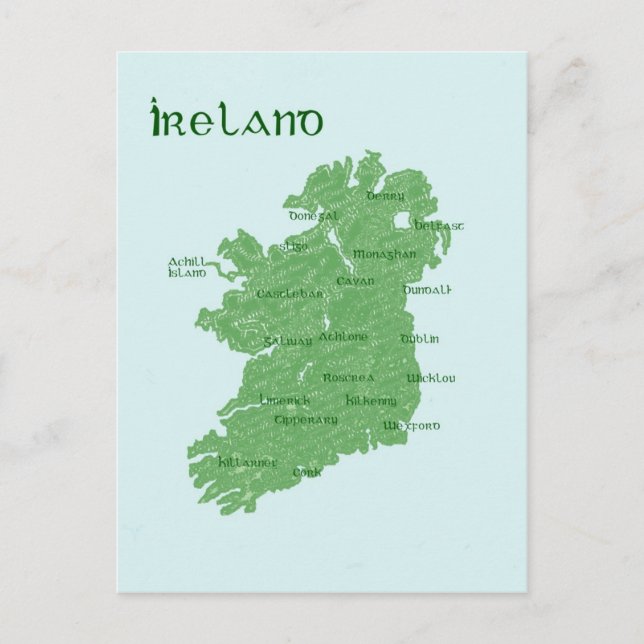 Carte de l'Irlande (Devant)