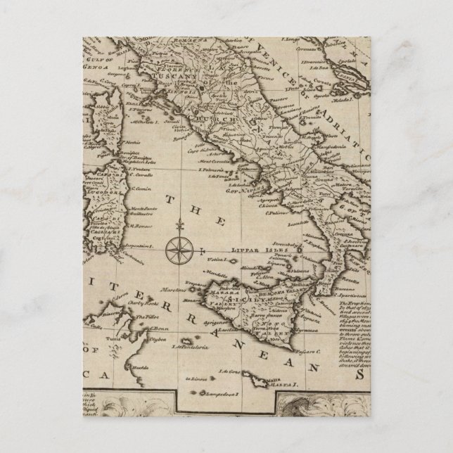 Carte de l'Italie (Devant)