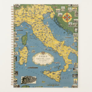 Carte de l'Italie avec la ville du Vatican