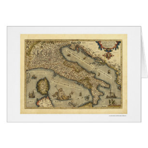 Carte de l'Italie par Ortelius 1570