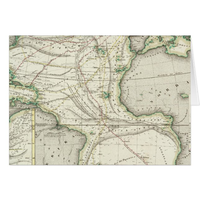 Carte de l'océan Atlantique (Devant horizontal)