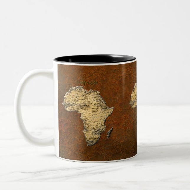 Carte de l'or métallique de l'AFRIQUE Mug (Gauche)