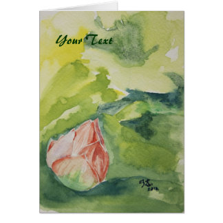 Carte de Lotus d'aquarelle