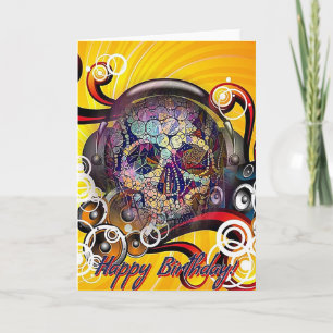 Carte de Loud Birthday : Calavera Skull with Headp