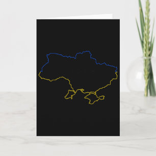 Carte de l'Ukraine avec des couleurs bleues et jau