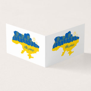 Carte de l'Ukraine avec tournesol et drapeau ukrai