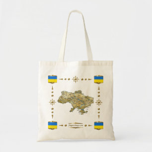 Carte de l'Ukraine + Sac de drapeaux