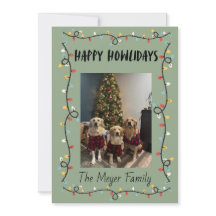 Carte de lumières de Noël Happy Howlidays