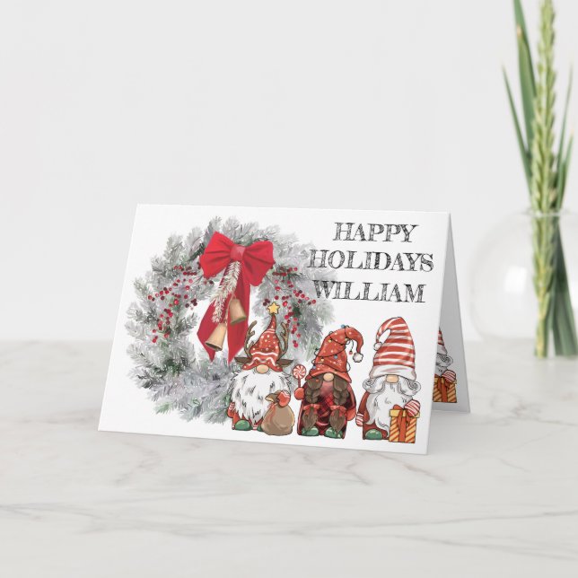 Carte de lutins de Noël (Devant)