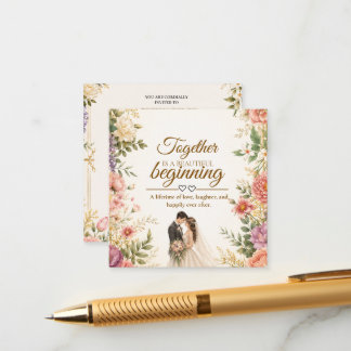 Carte de luxe éditable pour invitation de mariage